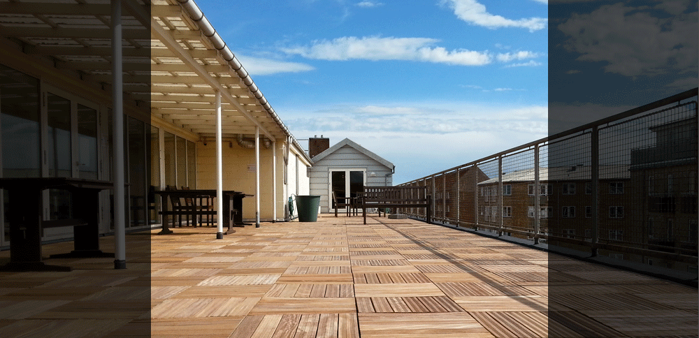 Primewalk cumaru hårdttræ - glathøvlede terrassefliser - 500 x 500 mm